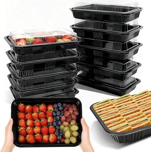 Plateau en plastique PET PP jetable personnalisé par le fabricant pour viandes et légumes, idéal pour l'emballage des aliments frais en supermarché - Product Image 1