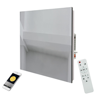 Wi-Fi por la aplicación Tuya Smart. Calentadores de Panel para Baño con Espejo de Cristal de Carbono, Programables, Modelo M075P, 750W, 15 mm de Grosor