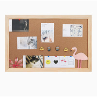 Tableau d'affichage mural rectangulaire en liège avec cadre en bois, style moderne et minimaliste, pour mémos et photos, personnalisable en usine