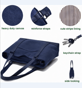 Sacs fourre-tout en toile de plage personnalisés avec logo imprimé, grande capacité, haute qualité, fermeture éclair, pour femmes, été/hiver, robustes et durables, vente en gros - Product Image 3