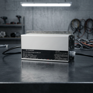Cargador de Batería de CC de 48 V y 10 A, Cuerpo de Aluminio con Ventilador de Refrigeración para Vehículos Eléctricos - Product Image 2