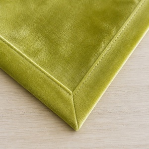Nappe rectangulaire en lin lavable couleur personnalisée, unie, teinte, lavable en machine, avec bord brodé, en flanelle, serviettes de table et sets de table en lin - Product Image 3