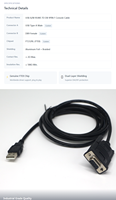 Cable de Consola Serial RS485 USB-A Macho a DB9 Hembra de 9 Pines de Carga Rápida para Uso en Computadoras, Material PVC, Hecho en Guangdong