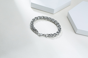Bracciale semplice in acciaio inox con cesto di fiori da 8MM in <span class=keywords><strong>argento</strong></span> Hip Hop alla moda con Link cubano braccialetto 2024 collana alla moda <span class=keywords><strong>uomo</strong></span> - Product Image 5