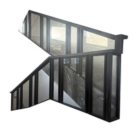 Villa-Treppengeländer Shanghai Hersteller Installation Kunstglas-Geländer 304 Edelstahlpfosten Balkon-Terrassen-Zaun Modern