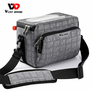 WEST BIKING Sacoche de guidon de vélo 3-en-1 grande capacité étanche avec écran tactile pour téléphone, pour VTT et vélo de route - Product Image 2