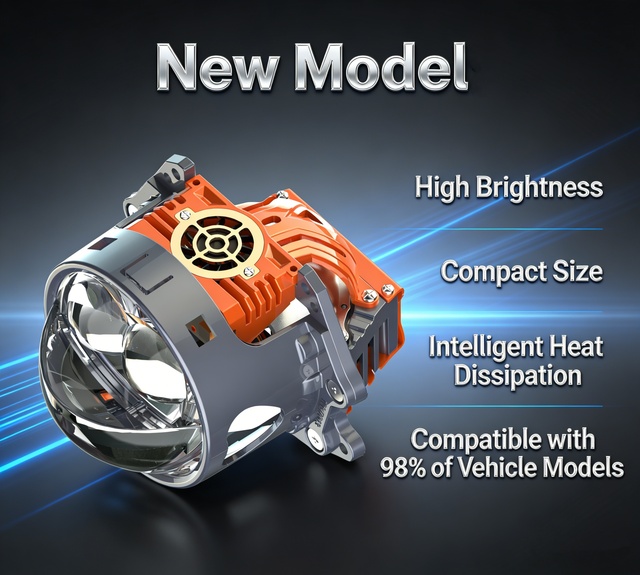 New Bi-LED Projector Lens 3 Inch High Power 6000K 18000LM Universal Automotive Headlight DC 12V/24V 50W 80W