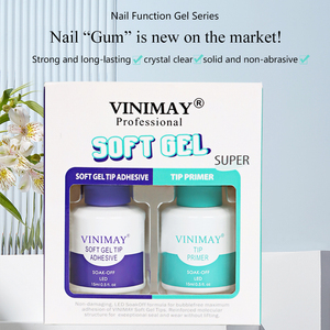 VINIMAY Empaquetado Combinación Punta Primer Punta de <span class=keywords><strong>uñas</strong></span> de gel suave Transparente con cepillo Gel X Puntas de <span class=keywords><strong>uñas</strong></span> para <span class=keywords><strong>uñas</strong></span> <span class=keywords><strong>postizas</strong></span> adhesivas - Product Image 6
