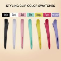 Pinces à bec de canard professionnelles 7 couleurs C116, haute brillance, pour salon, pinces de sectionnement, épingles à cheveux de coiffure avec ressort en alliage
