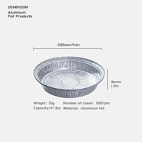 Plat de cuisson jetable de haute qualité de 9 pouces plat de cuisson rond en aluminium pour la cuisson au four