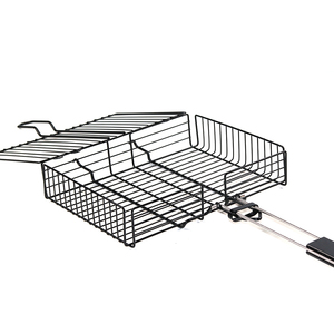 Cast Iron Barbecue <strong>Grill</strong> Basket Portable BBQ <strong>Grill</strong> Net for Fish Steak <strong>Vegetable</strong> - Product Image 4