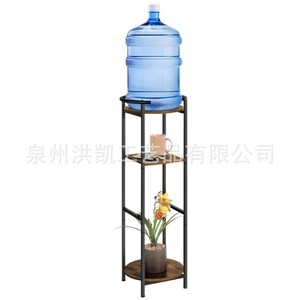 <b>Black</b> wrought iron water bottle storage rack with <b>shelves</b>, living room water dispenser <b>bracket</b>, product storage rack and - Product Image 5
