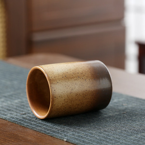 Tasses à café réutilisables en poterie rustique de style japonais vintage pour fêtes, usage domestique et bureautique avec logos – Vente en gros - Product Image 3