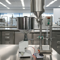 Machine de remplissage pneumatique quantitative - Remplisseuse de liquides et de pâtes à petite échelle pour shampoing, miel, lotion, dentifrice
