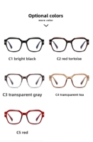 MS LS251 Lunettes carrées tendance, monture intégrale TR90, pour femme, anti-lumière bleue, verres optiques, pour visage ovale, 2026