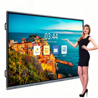 Pantalla Táctil Inteligente LCD de 55/65/75/86 Pulgadas, Multitáctil, para Sala de Reuniones, Pizarra Inteligente para Enseñanza