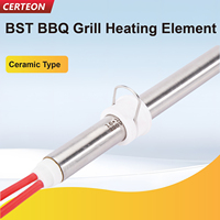 Élément chauffant tubulaire en acier inoxydable 220V pour barbecue et usage industriel haute température