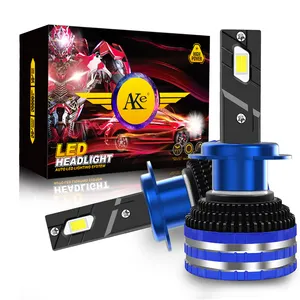 AKE 12v 75W h4 LEDカーヘッドライト8000LM h7 H1 H11 H13 H16ファン付きカーヘッドライト電球6500KIPX68防水LED電球