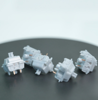 Interrupteur mécanique GATERON Smoothie Silver, entièrement en POM, pré-lubrifié, 45gf, 5 broches, DIY, à déclenchement au fond, diffuseur RGB