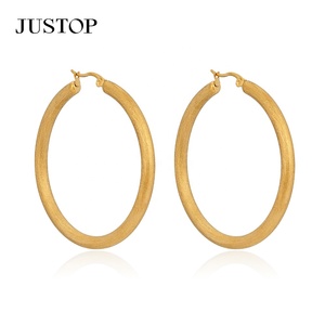 Trending <b>Hook</b> Hoop <b>Earrings</b> 18K Gold Plated Stainless Steel Waterproof Hypoallergenic Women's Fashion Jewelry Supplier - Product Image 6