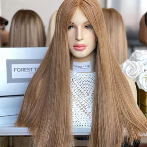 Peluca judía de encaje transparente éxito de ventas envío gratis 100% pelo europeo capa súper ligera recta en stock para mujeres - Product Image 1