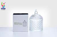 Vintage Style château Transparent faveurs vente en gros Design cristal sucre bonbons bocal en verre avec couvercle pour fête mariage