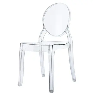 Şeffaf yemek sandalyesi kristal plastik Bjflamingo sandalye