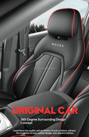 Housses de siège auto en cuir gris clair pour Mazda 6e EZ-6 2024-2026 – Protection intégrale pour un confort estival et une décoration intérieure automobile