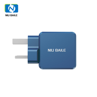 NIUBAILE Pengisi Daya Desktop Cepat Universal Dual USB-C PD 3.0 65W Ramah Lingkungan dengan Perlindungan Pengisian Berlebih untuk Ponsel Pintar