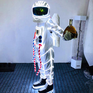 Disfraz de Astronauta con Luces LED, Personalizable con Logotipo, Colorido, para Fiestas de Disfraces, Bailes, Carnavales, Actuaciones en Escenario, Disfraz de Robot LED - Product Image 5