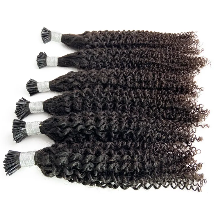 Straight I Tip Hair Extensions Real Human Remy Hair Natural Black Keratin Capsules Hairpieces Stick Pre Bonded Fusion extensions