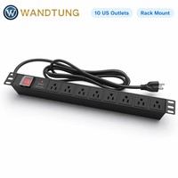 Unité de distribution d'alimentation (PDU) montée en rack de 19 pouces avec 8 ports standard américains 125 V, service OEM, prises 10 A, 16 A, 32 A