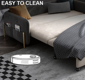 Sillón Cama Plegable de Madera Moderno, Sofá Cama de Tres Plazas, Diván Multifuncional para Sala de Estar - Product Image 6