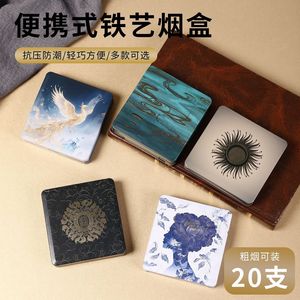 Estuche Metálico para Cigarrillos Mystic Arts con Tapa Abatible, Caja de Almacenamiento Portátil para Hombre, Resistente a la Presión, con Diseño de Fénix - Product Image 2