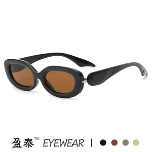 Lunettes de soleil œil de chat UV400 unisexe, monture en plastique et métal, protection solaire classe 2 - Product Image 2