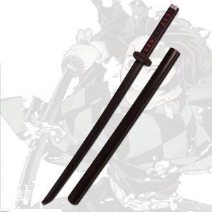 Espada de Juguete de Anime Cosplay Tanjiro Demon Katana, Juego de Espadas de Juguete para Halloween, Versión Corta, Juguetes de Madera para Niños Unisex Sezhicai - Product Image 1