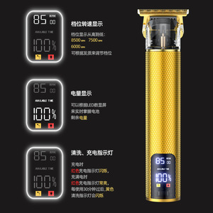 Cortadora de Pelo Eléctrica con Batería de Iones de Litio de 2000 mAh, Uso Profesional en Salón, Carcasa de Plástico de 20 W - Product Image 2