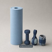 Kit de Pilates Antidérapant de Haute Qualité 4 Pièces avec Tapis, Haltères, Bande de Résistance et Poids de Cheville – Fournisseur en Gros