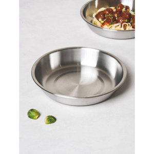 Grande piatto circolare Set personalizzabile tradizionale creativo in acciaio inox cristallo di vetro per l'uso per alberghi cene salse - Product Image 1