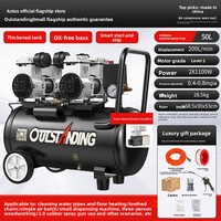 Compresseur d'air industriel silencieux sans huile, mini, spécial usage domestique, modèle électrique 4/2 étapes, 2x1500, garantie 2 ans