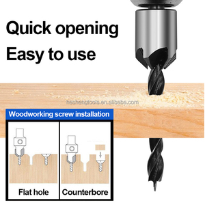 4pc 3mm-6mm HSS Set di punte da trapano per svasatore alesatore per la lavorazione del legno smusso trapano per foro da banco trapano per fori a vite - Product Image 3