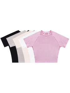 Camiseta Corta Informal de Verano para Mujer, Estilo Y2K, Color Sólido, Secado Rápido, Ajustada, 100% Algodón - Product Image 2