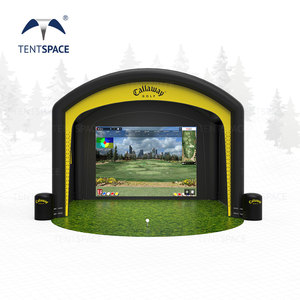 Tienda inflable hinchable, pantalla de proyección, campo de Golf, estera para golpear, casa inflable con puerta, recinto para Simulador de Golf - Product Image 1