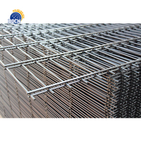 Pas cher Enduit De Poudre 686 Double Treillis Métallique Clôture Double Tige Tapis Grille Filet De Clôture Horizontale