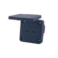 ZNPON prise USB 2 voies Type C DC2.1A entrée 100-240V sortie 5V camping-car panneau mural prise de courant USB chargeur étanche IP54 U2-B