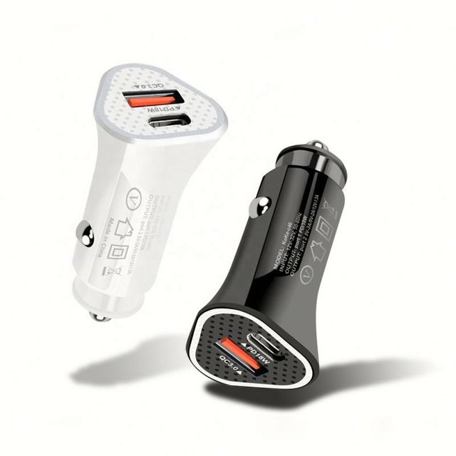 2.4A USB-C PD Type C 18W Fast Car Charger 2 Port QC3.0 Usb Quick Power Supply Adapter Car Charger