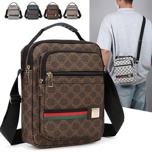 À la mode ND <span class=keywords><strong>marque</strong></span> hommes sac à bandoulière PU Vertical décontracté Simple sac à main multicouche affaires tout match étanche toutes les saisons - Product Image 2