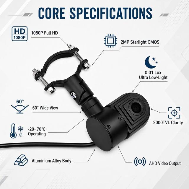 No Infrared Light Car Interior ADAS Camera Global Anti-overexposure Auto White Balance Vehicle Driving Recorder Aux Camera