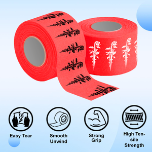 Garantía de calidad Cinta atlética de color aleatorio Fácil de rasgar con el pegamento más fuerte para aliviar los músculos Vendaje cohesivo - Product Image 3