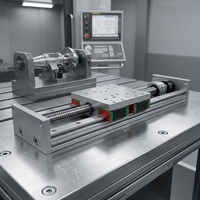 Plataforma de movimiento industrial de 3 ejes con mesa deslizante robótica de un solo eje, motor de módulo lineal de husillo de bolas a prueba de polvo y PLC personalizado